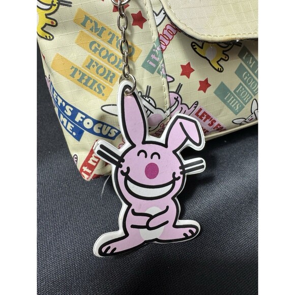 Vintage Y2K Jim Benton "It's Happy Bunny" Printed Shoulder Bag - Sassy Quotes - Picture 7 of 12